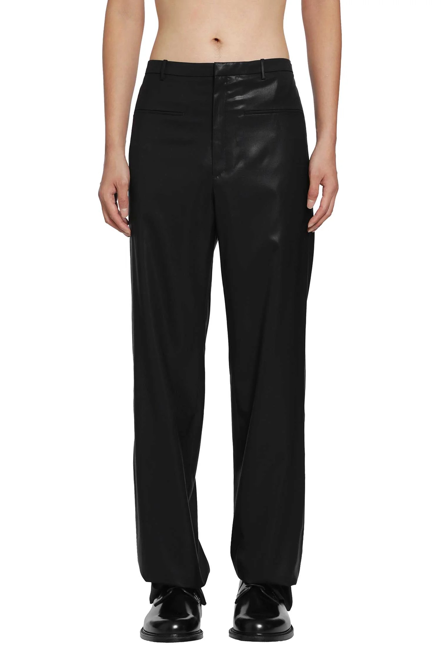 Chintzed Wool Pants - 1