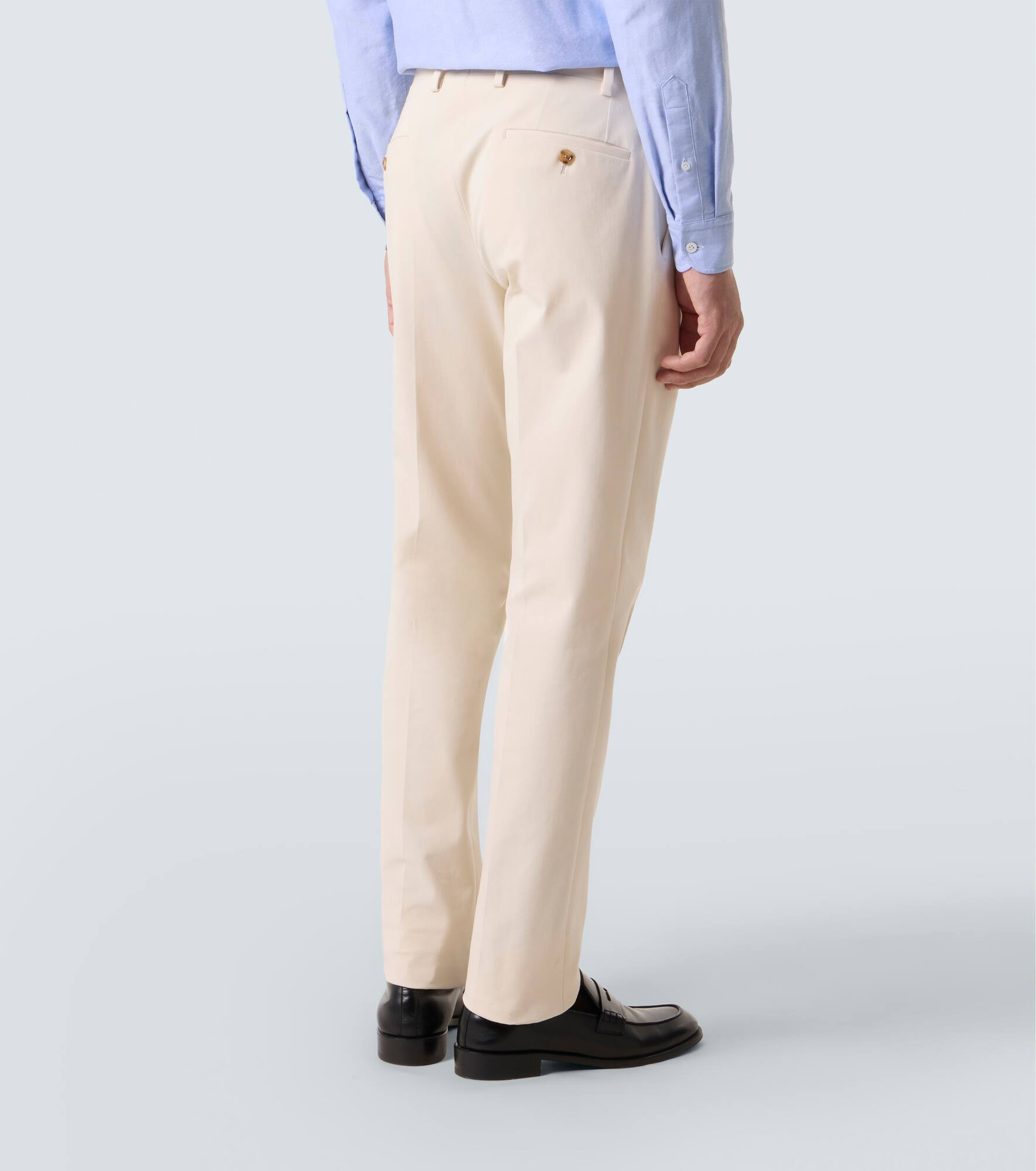 Cotton-blend straight pants - 4