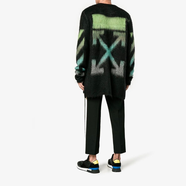 Off-White Gradient Alphabet Printing Loose Fit Blue Green OMHA036F176500041040 - 4