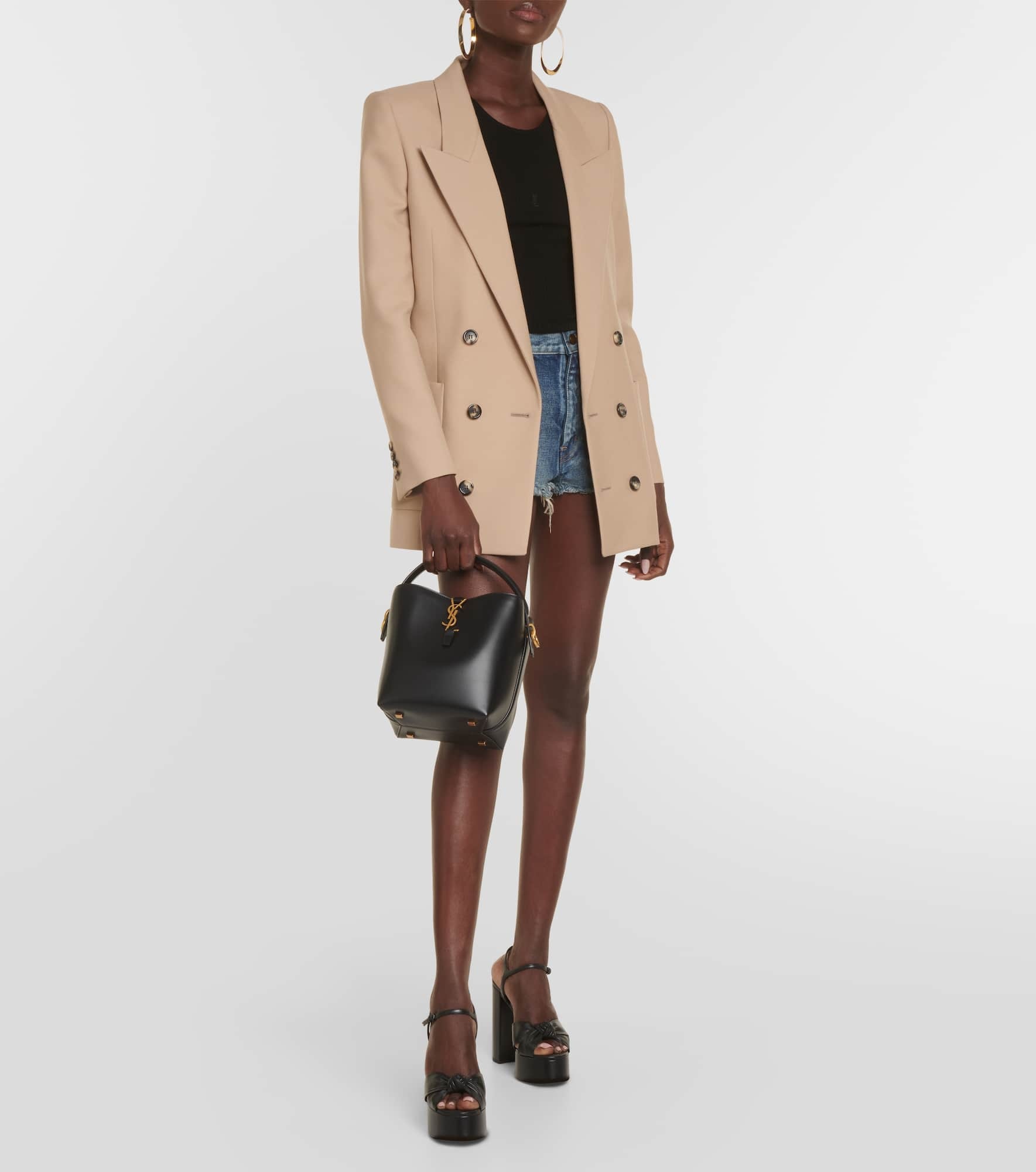 Le 37 Small leather bucket bag - 5