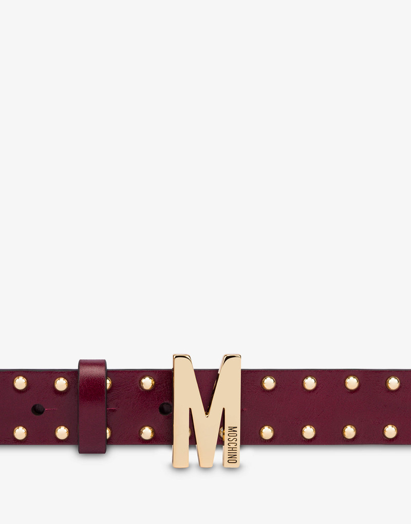 Moschino GOLD STUD CALFSKIN M BELT outlook
