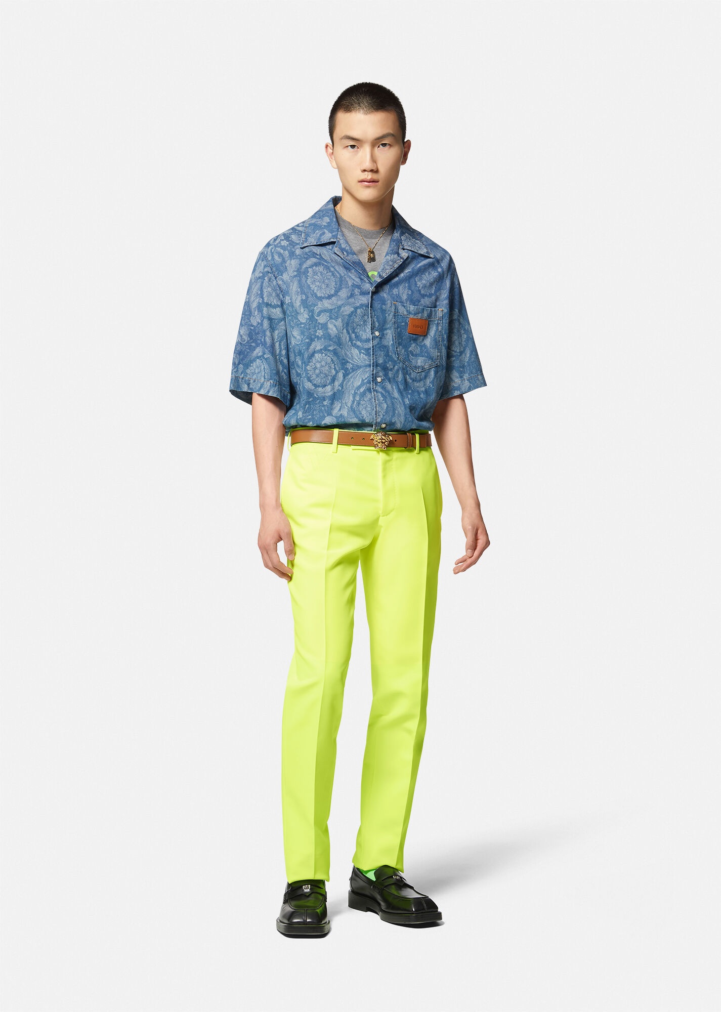 Barocco Silhouette Denim Shirt - 2