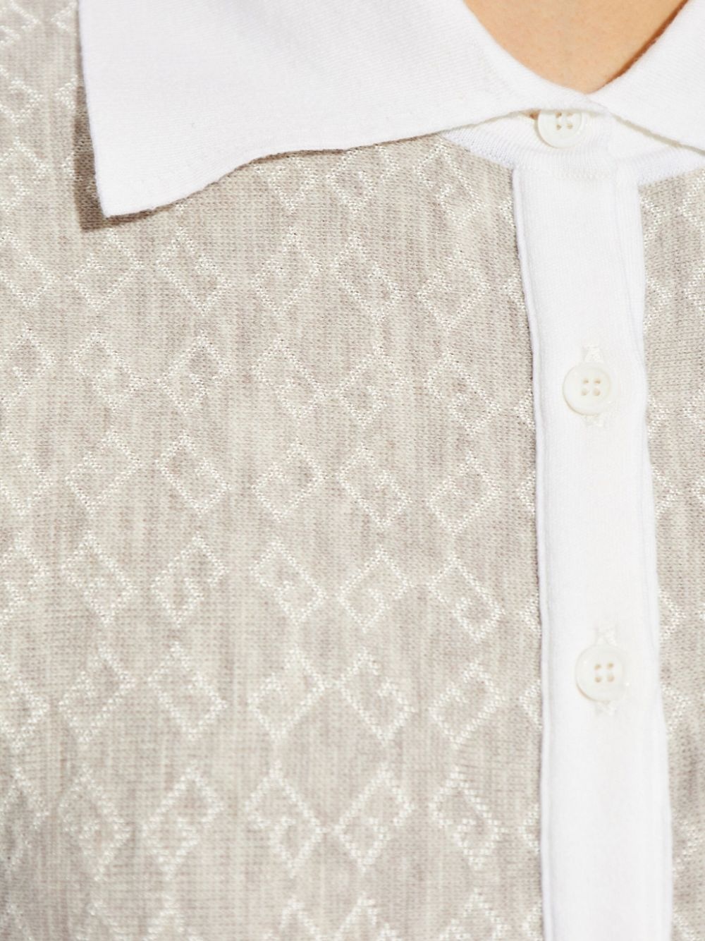 monogram wool-blend dress - 5