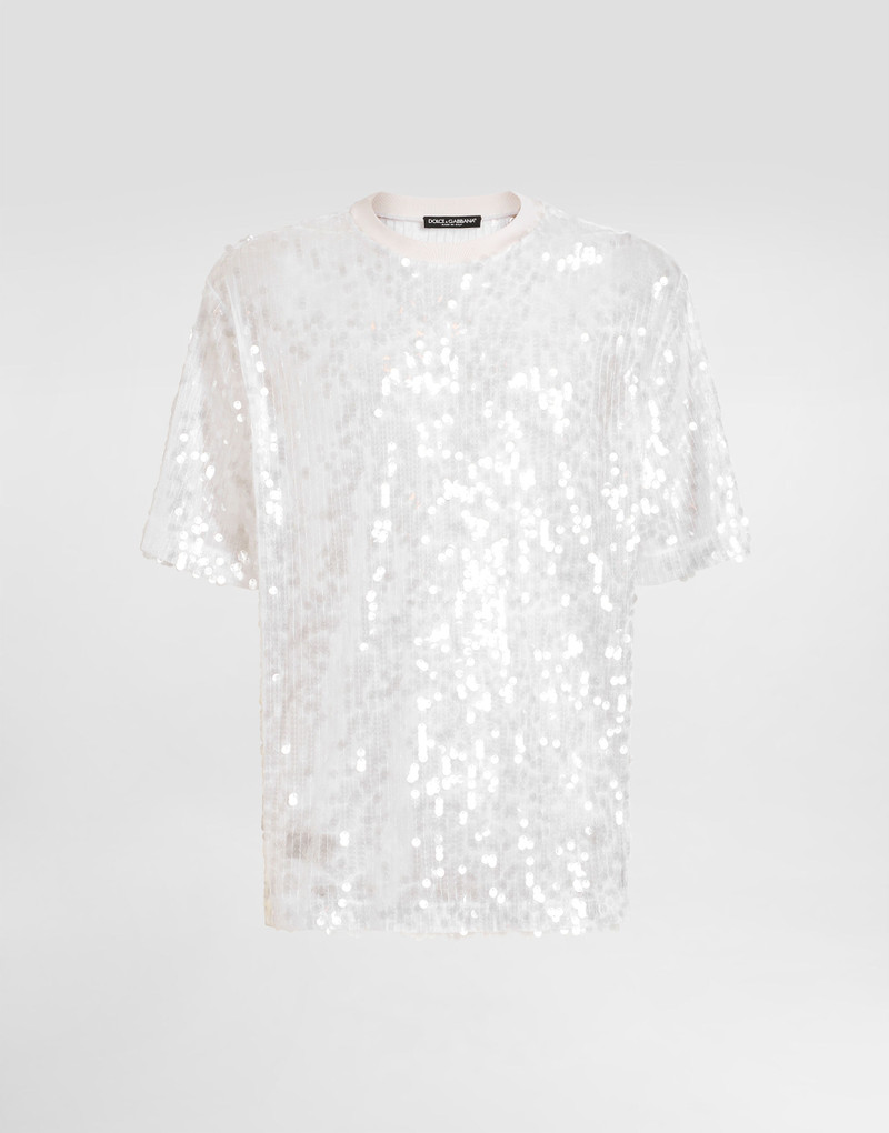 Short-sleeved t-shirt in sequins 1