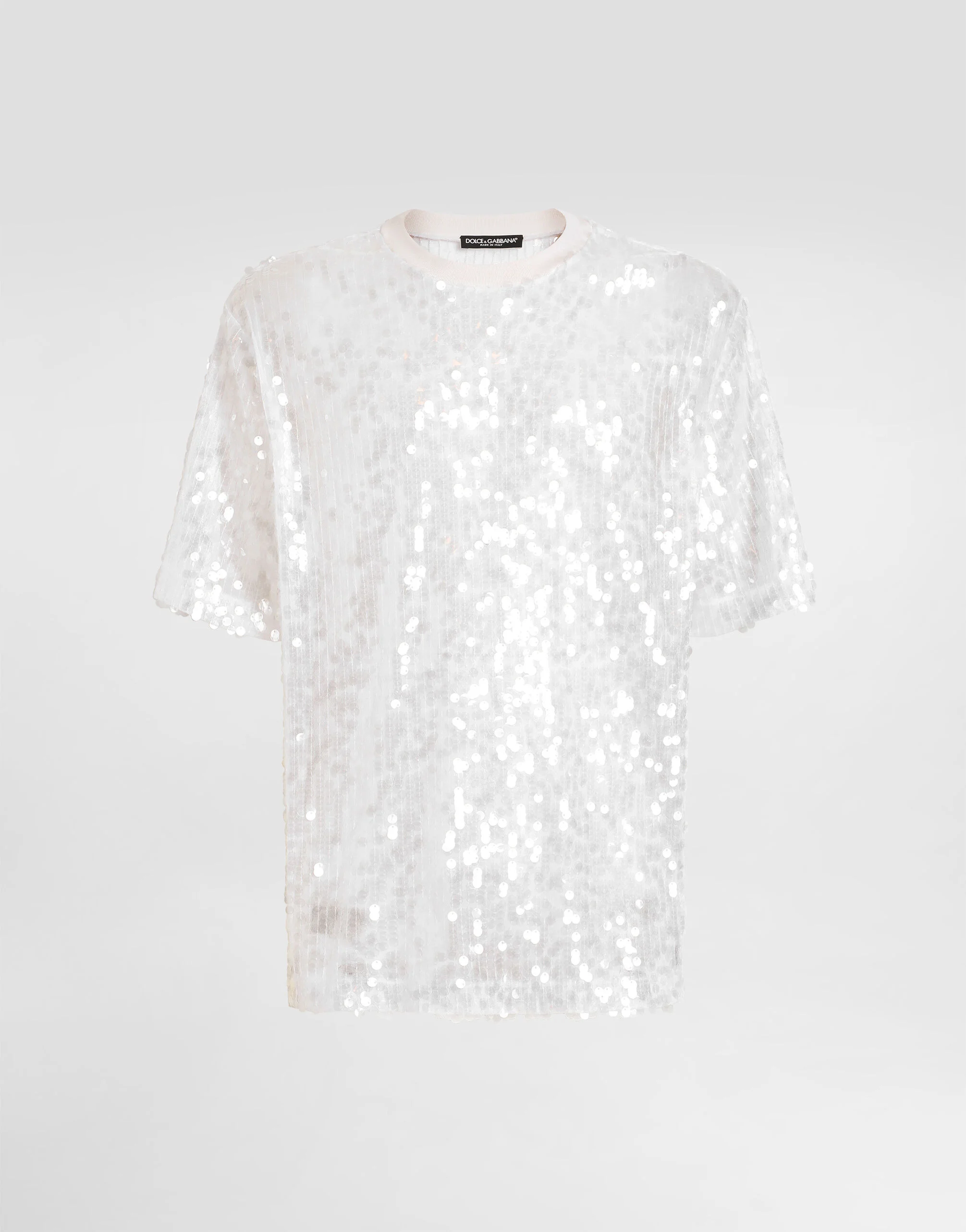Short-sleeved t-shirt in sequins - 1