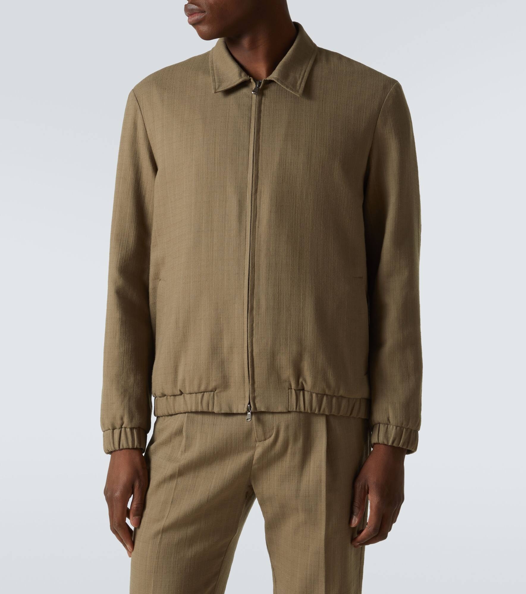 Striped cotton blouson - 3