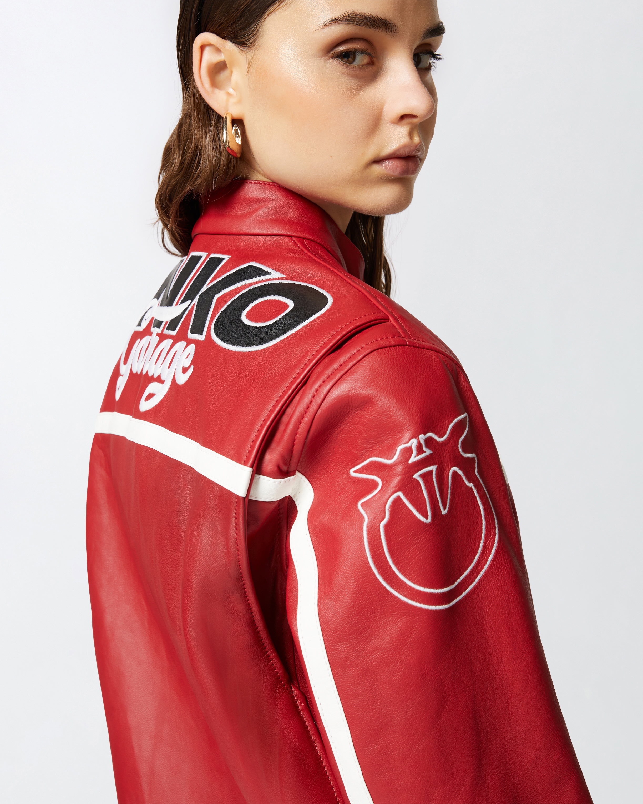 RACING LEATHER BIKER JACKET - 5
