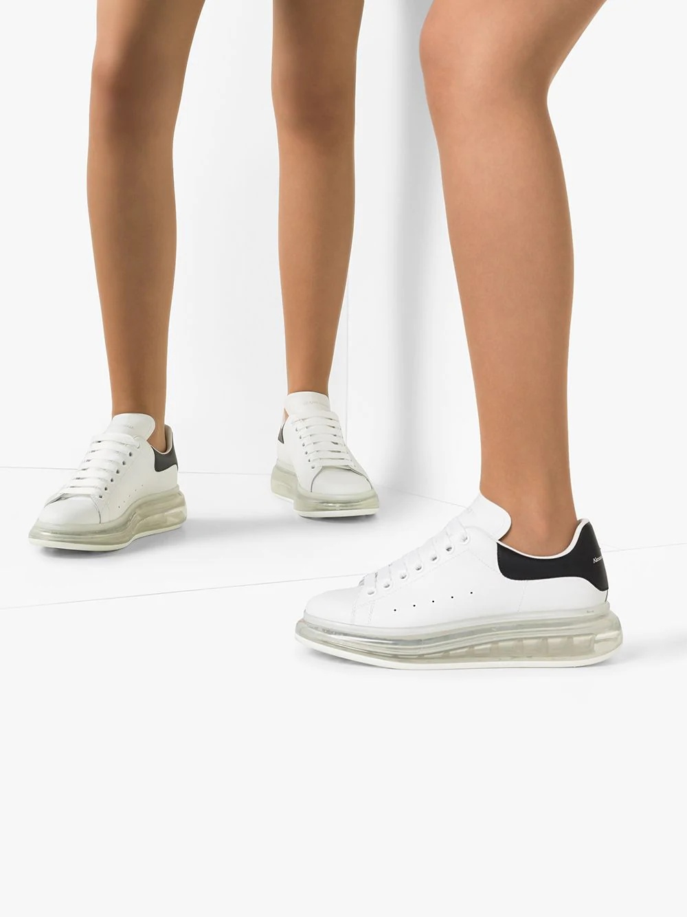 oversized leather platform sneakers - 3