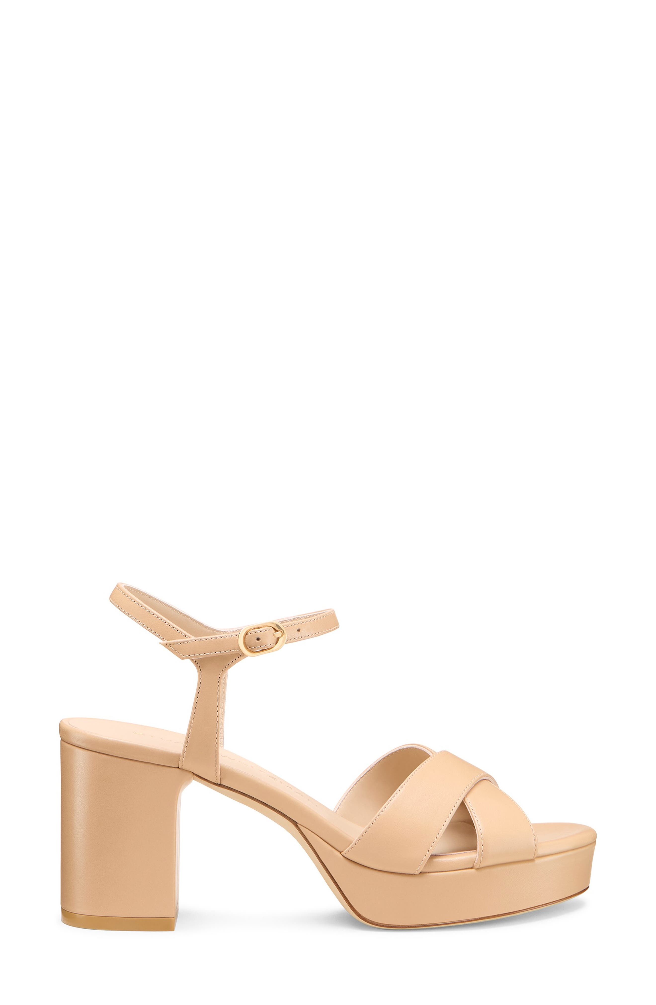 Stuart Weitzman Dayna Ankle Strap Platform Sandal in Adobe at Nordstrom - 3