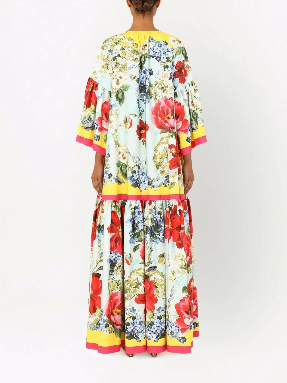 floral-print cotton maxi dress - 4