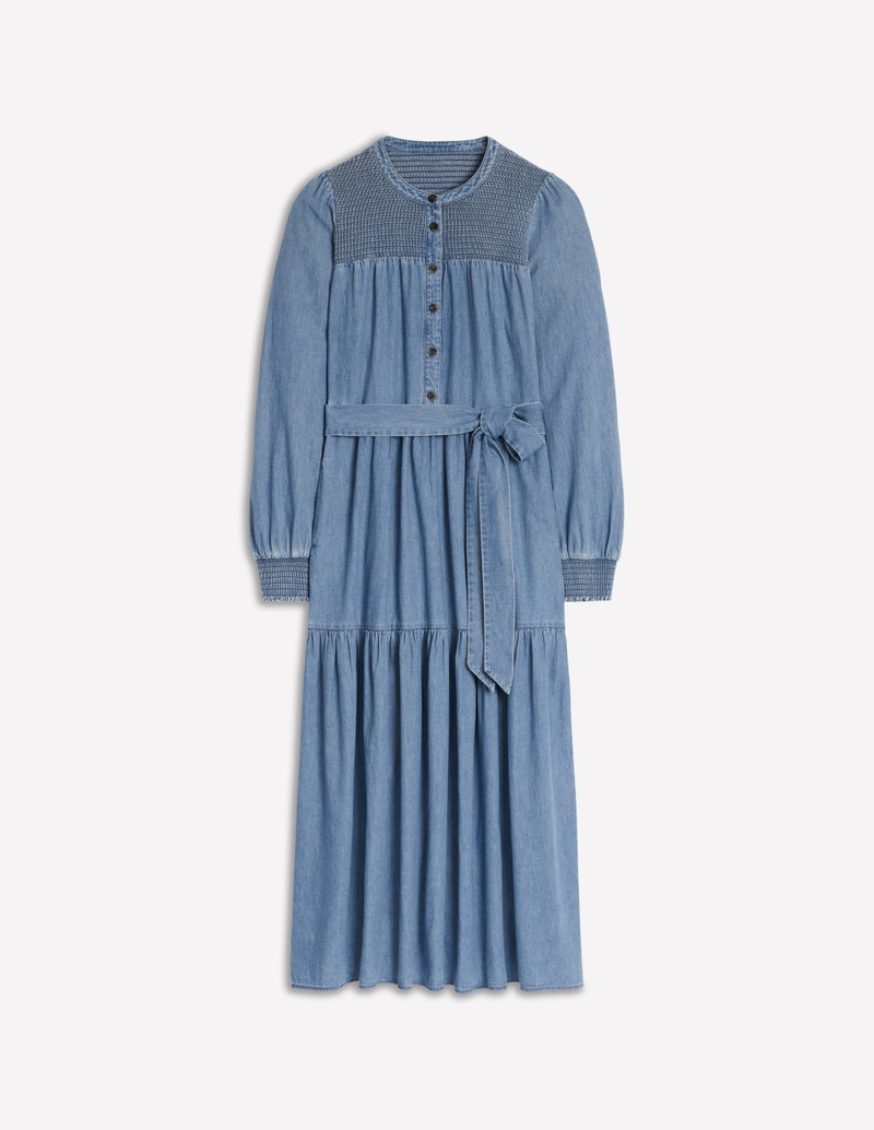 Cecily Denim Midi Dress-Light Vintage Denim 1
