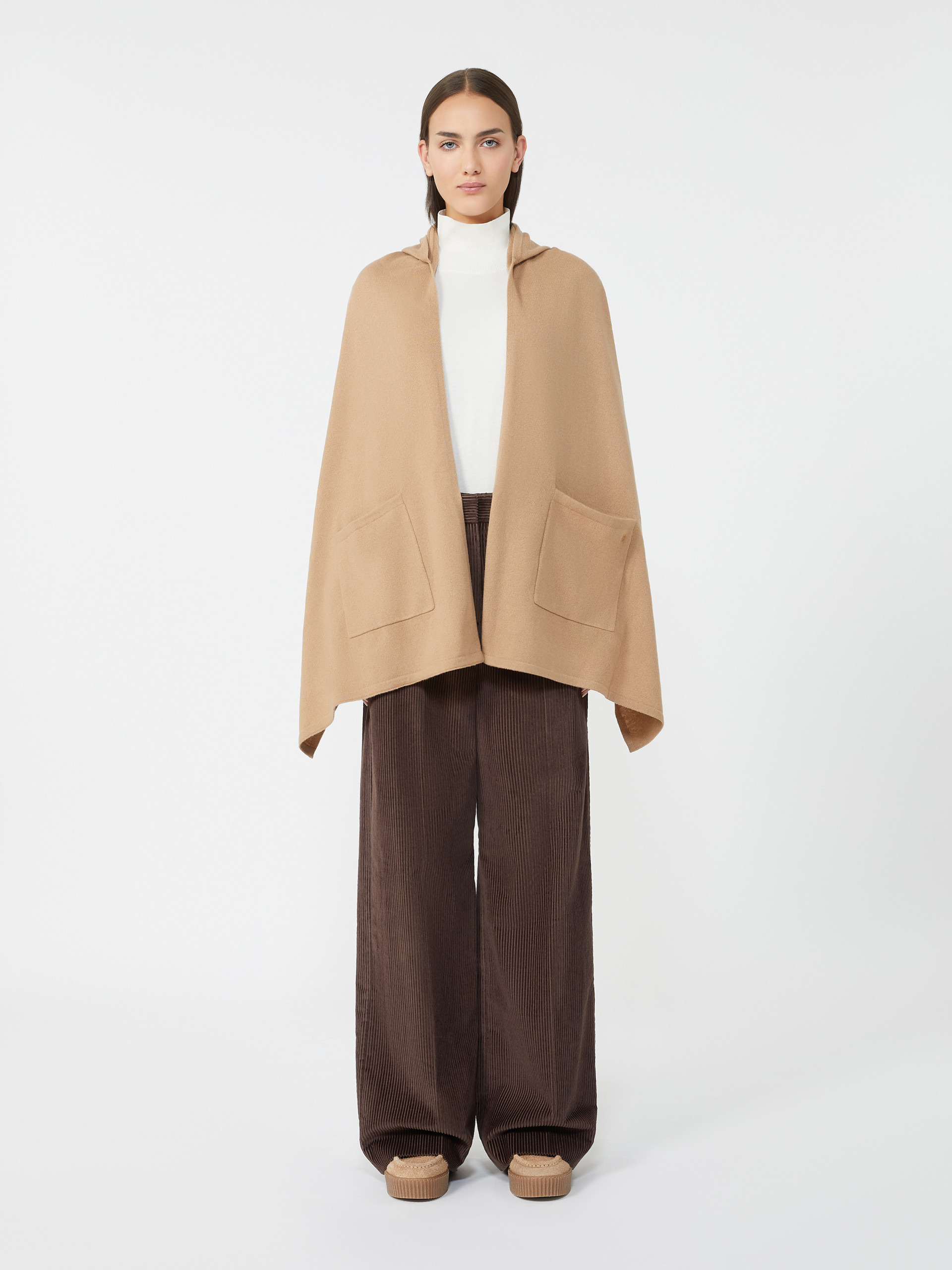 DELFINONEW Cashmere hooded shawl - 2