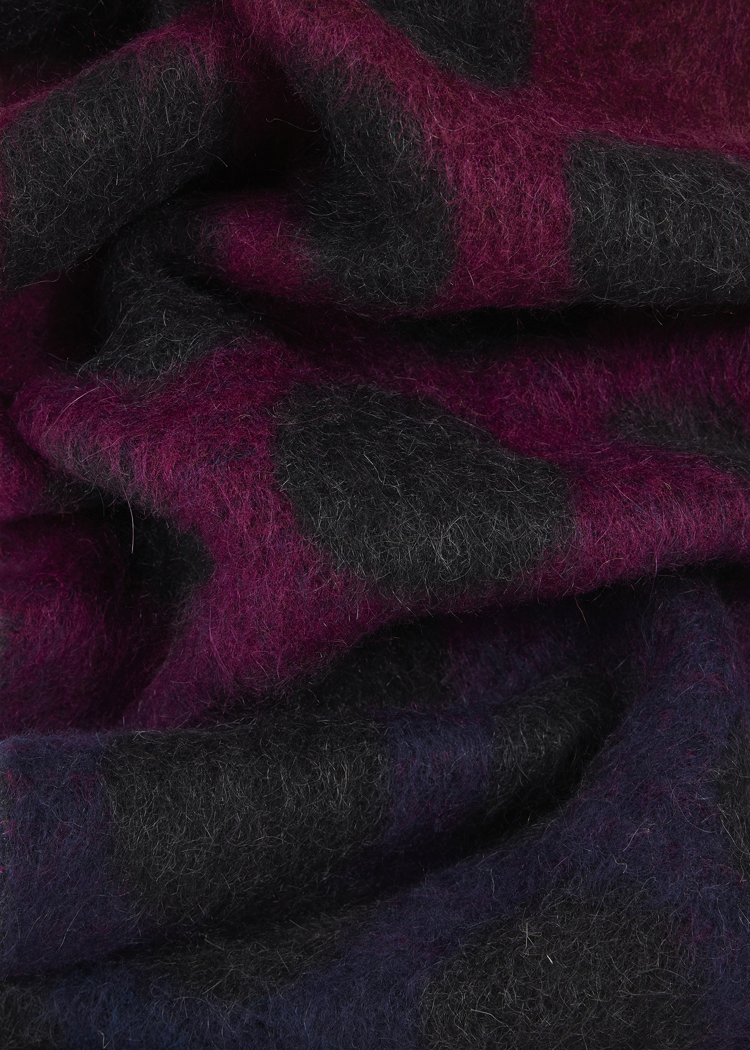 Grey Block Polka Dot Merino Wool-Blend Scarf - 4