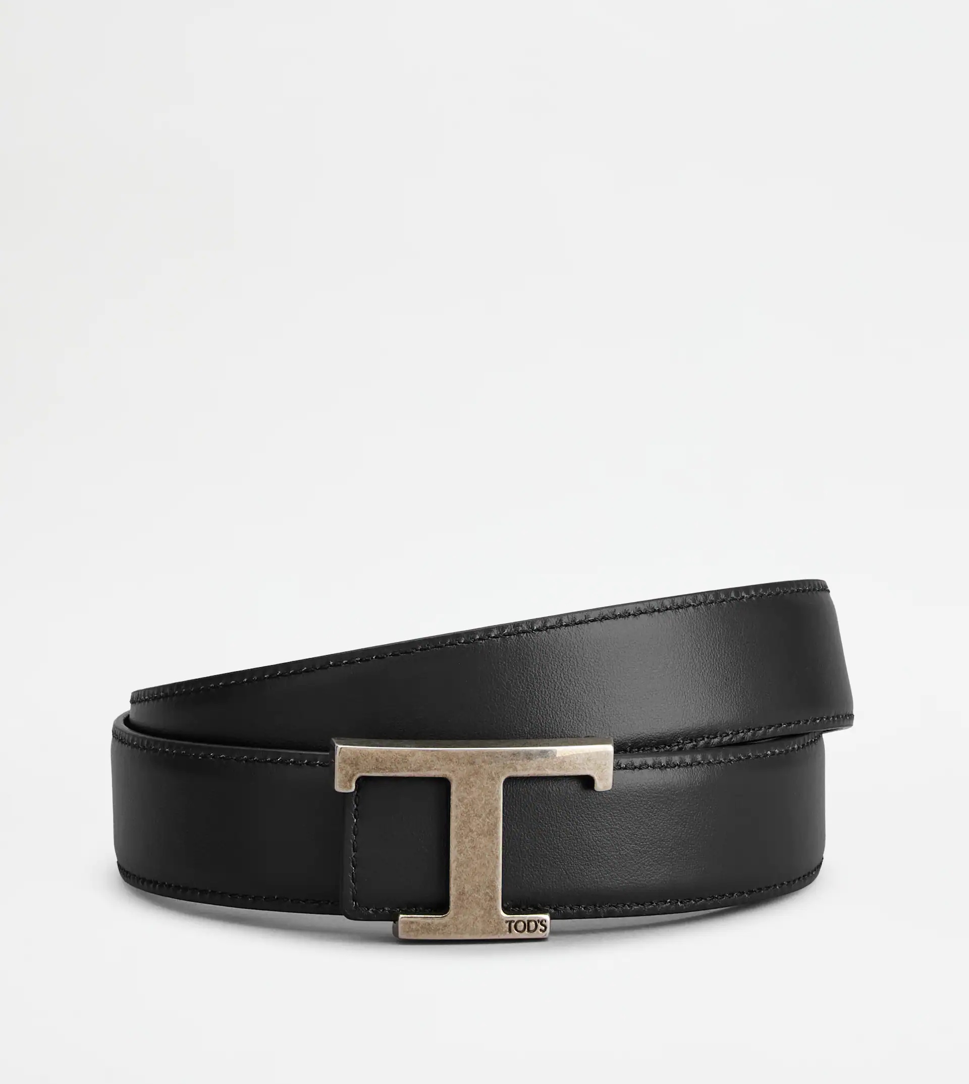 T TIMELESS REVERSIBLE BELT IN LEATHER - BROWN - 2