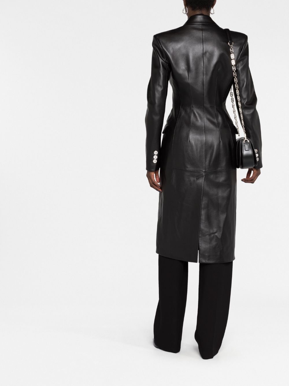 leather trench coat - 4