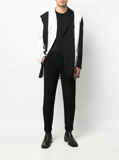 Balmain turn-up hem tailored trousers outlook