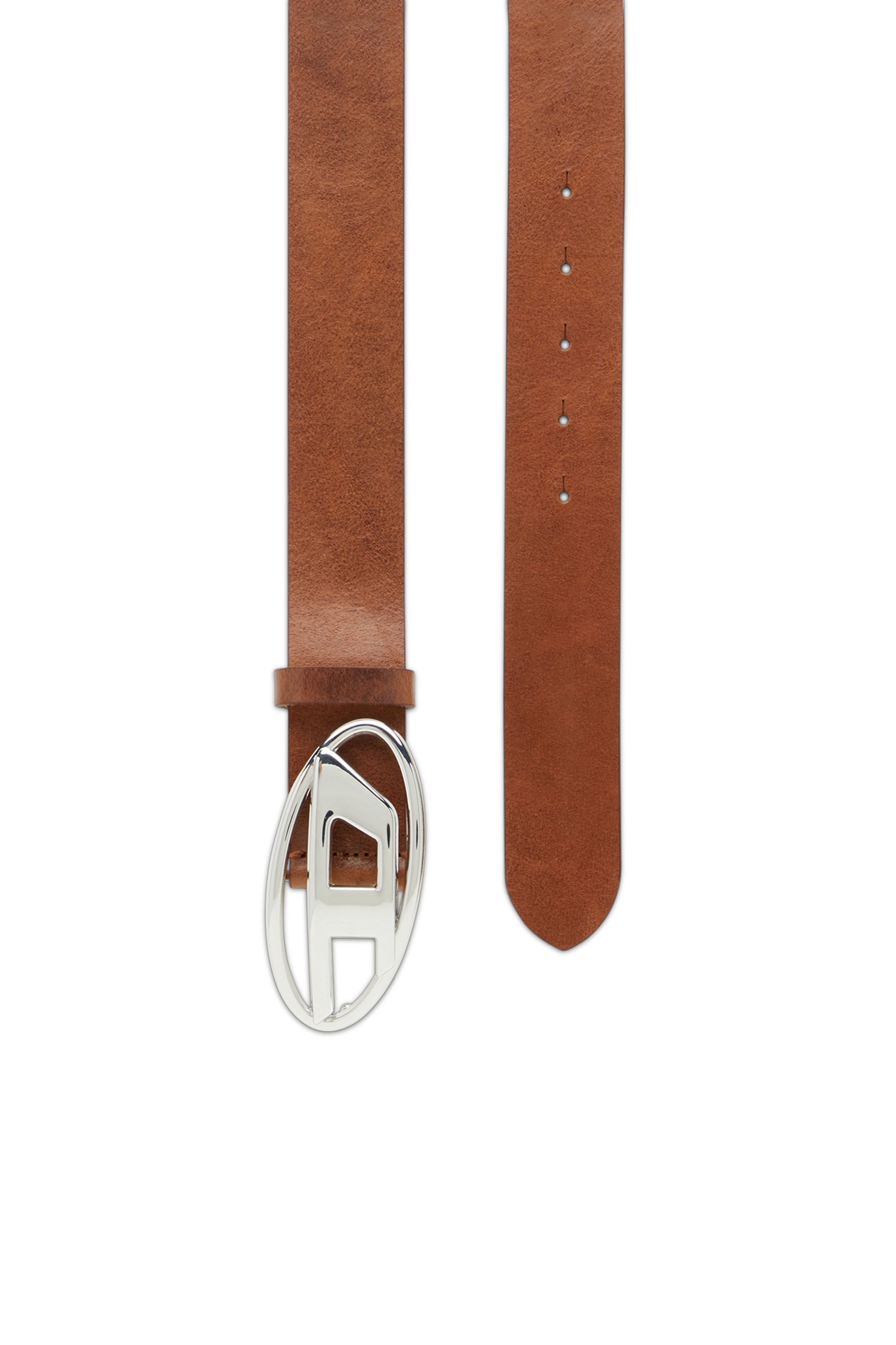 【DIESEL】B-1dr W Diesel B-1dr W Belt Black in Leather with Silver-tone - US