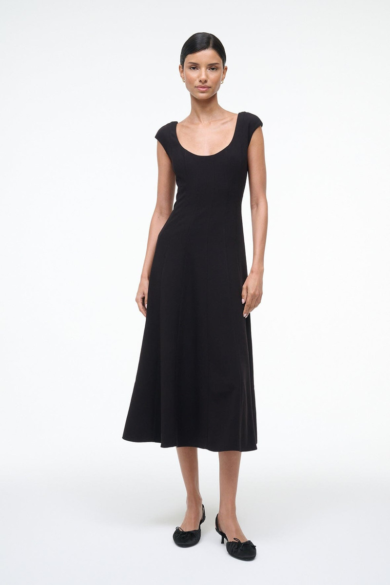 STAUD STAUD CHARLOTTE DRESS BLACK outlook