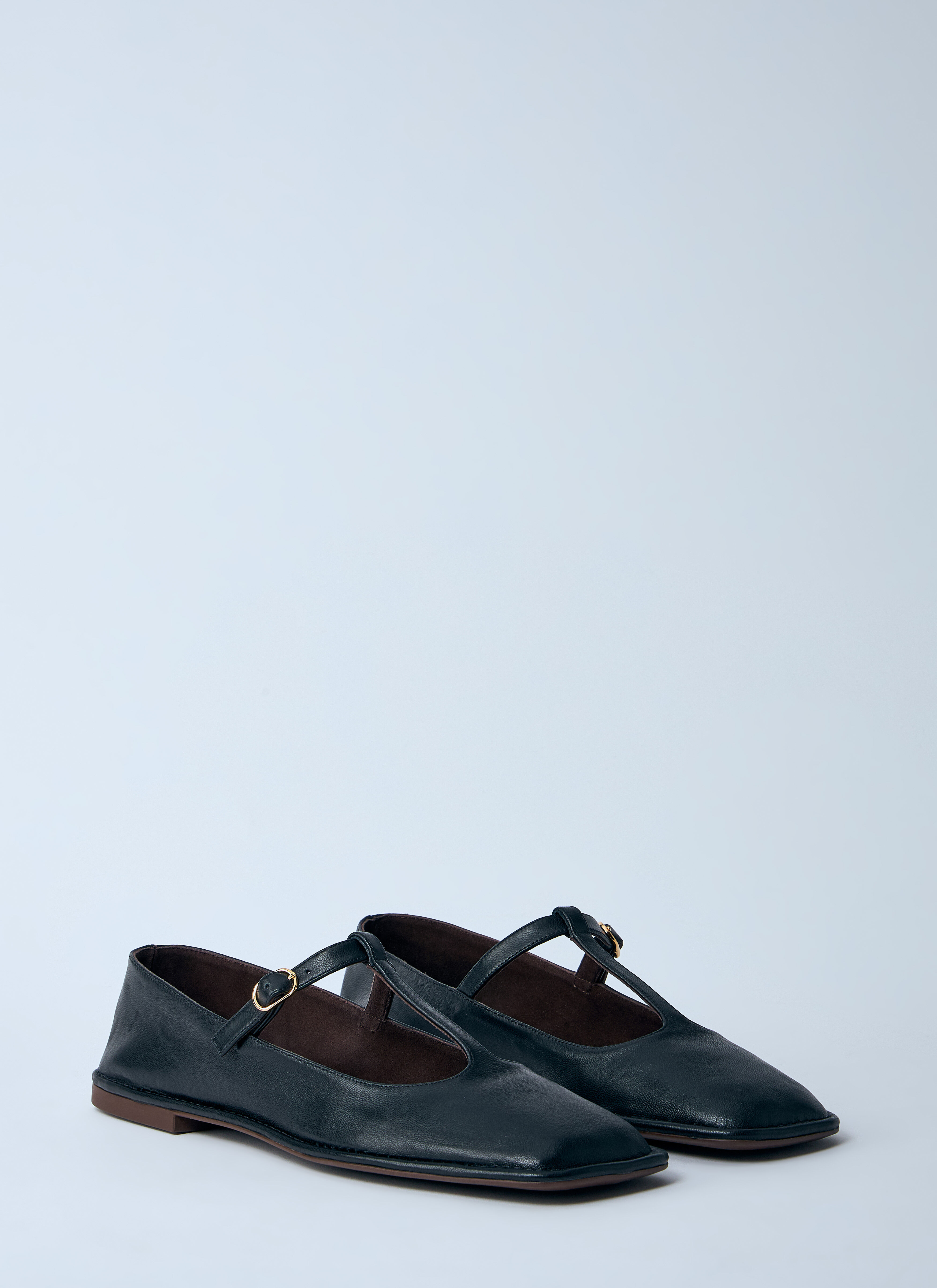 Square T-Strap Flats - 2