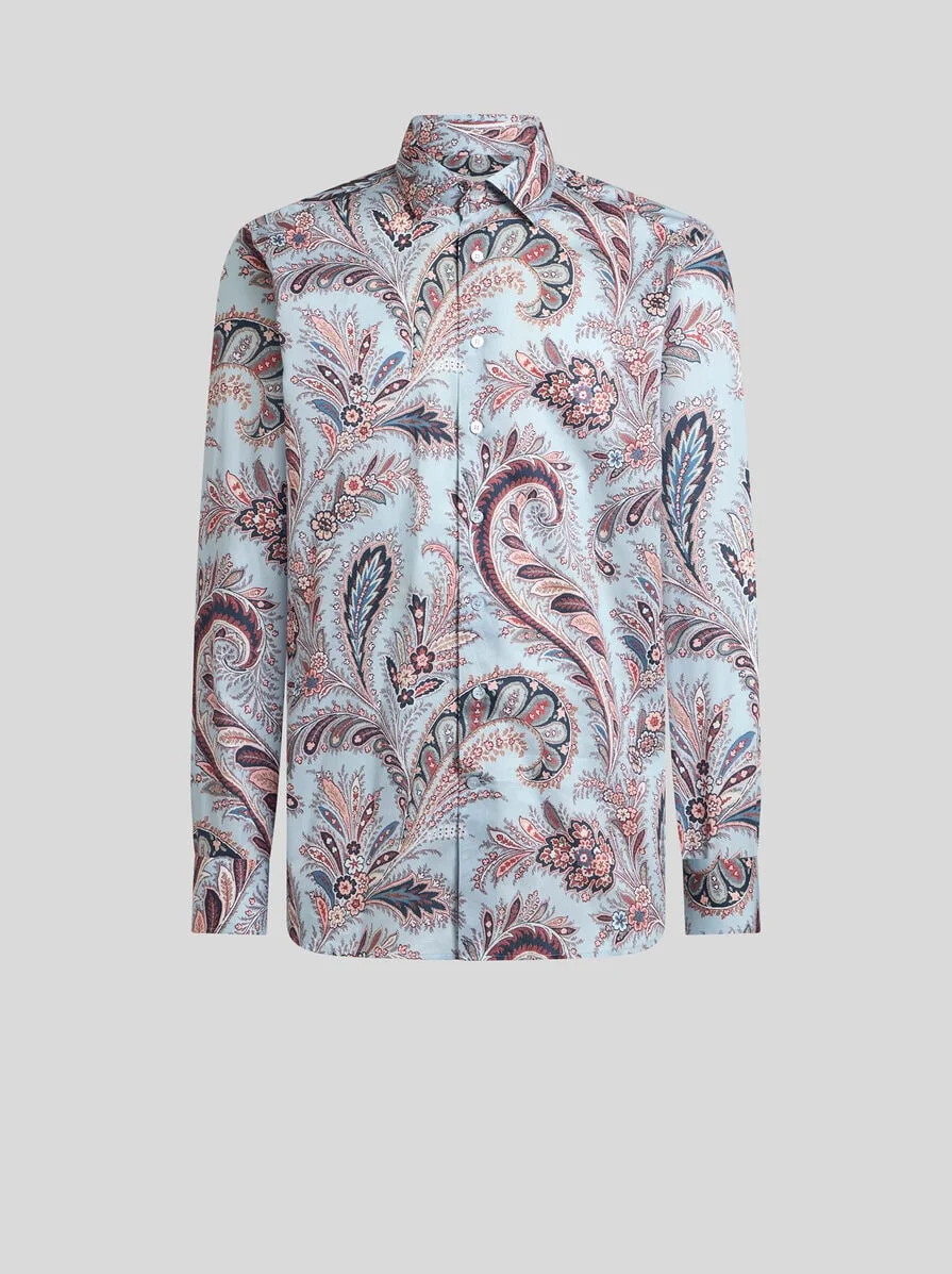 FLORAL PAISLEY COTTON SHIRT - 1