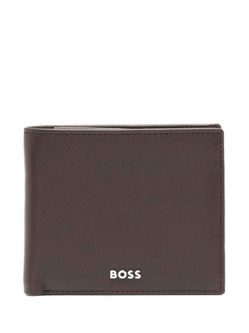 logo-plaque leather wallet 1