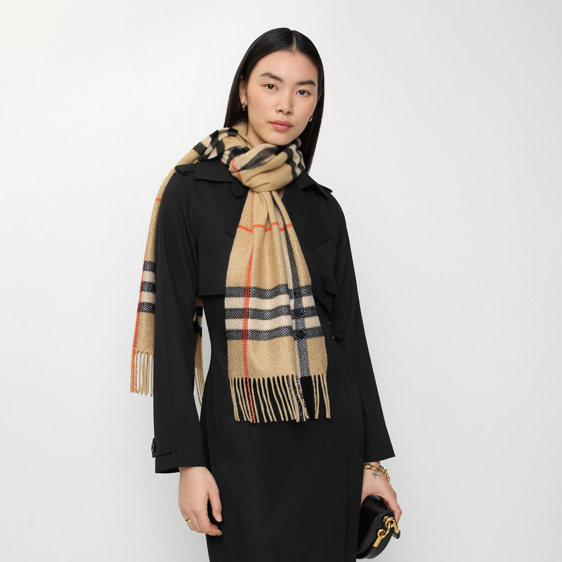 Crystal Gradient Check Cashmere Scarf 4