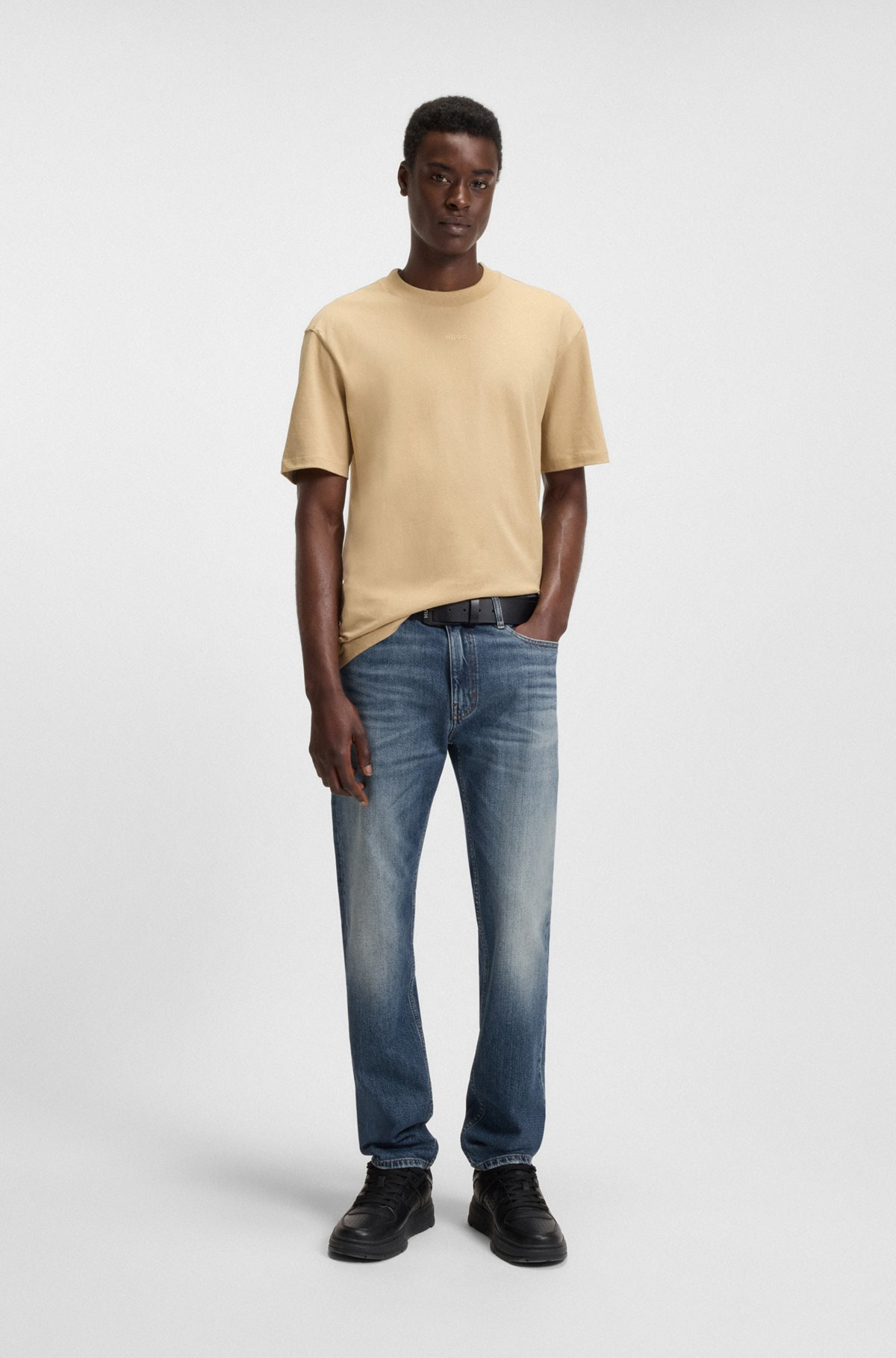 SLIM-FIT JEANS IN BLUE COMFORT-STRETCH DENIM - 3