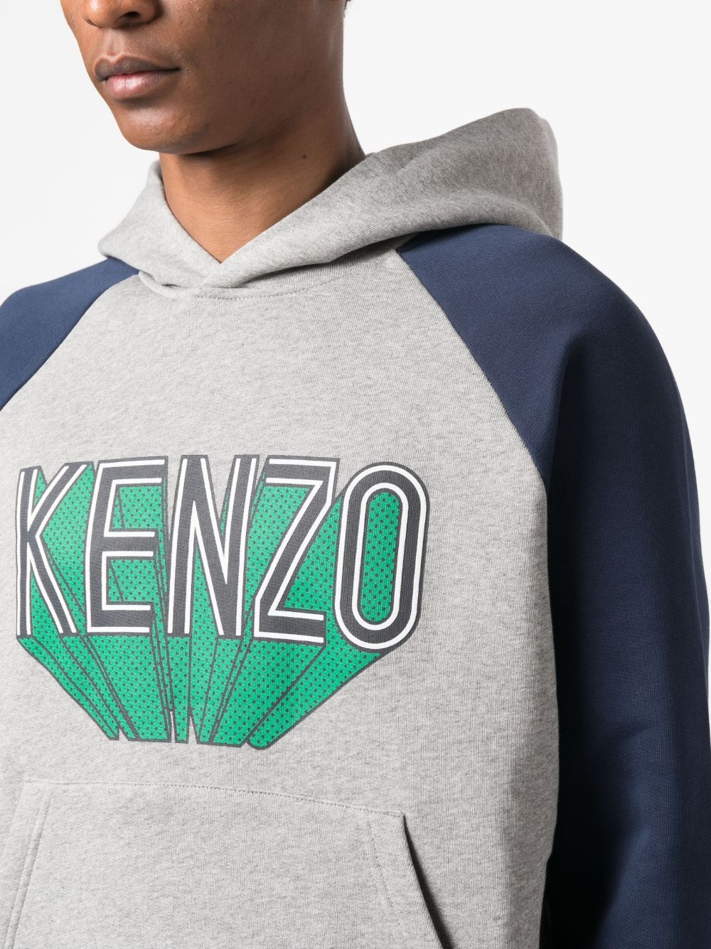 logo-print cotton jersey hoodie - 5