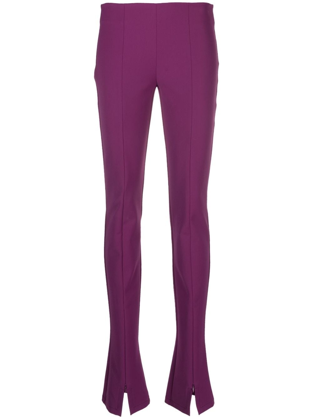 zip-cuff slim-fit trousers - 1