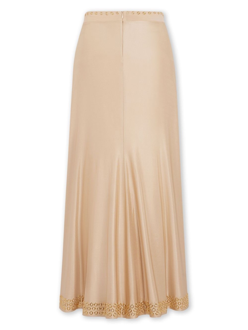embroidered eyelets asymmetric skirt - 5