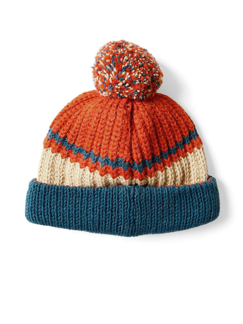 Kapital KAPITAL 3G Wool Cable Knit Cap 'ORANGE' outlook