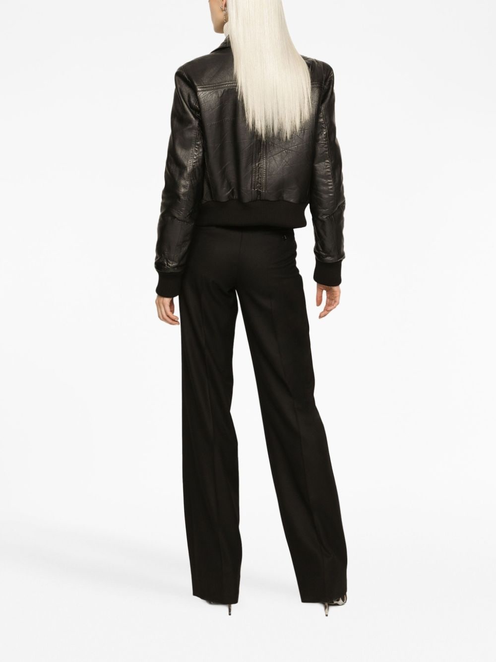 logo-plaque straight-leg trousers - 4