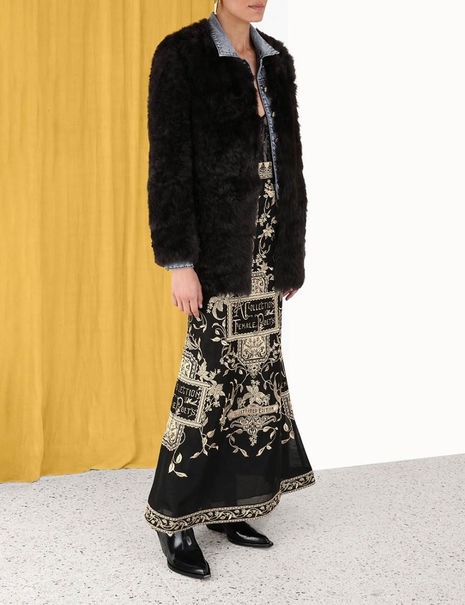 LYRICAL EMBROIDERY MAXI SKIRT - 8