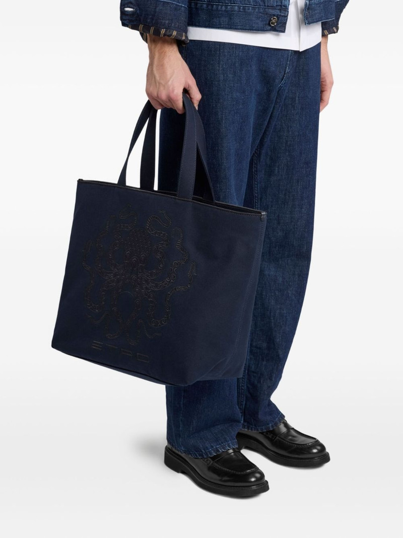 Etro Octopus-embroidered tote bag outlook
