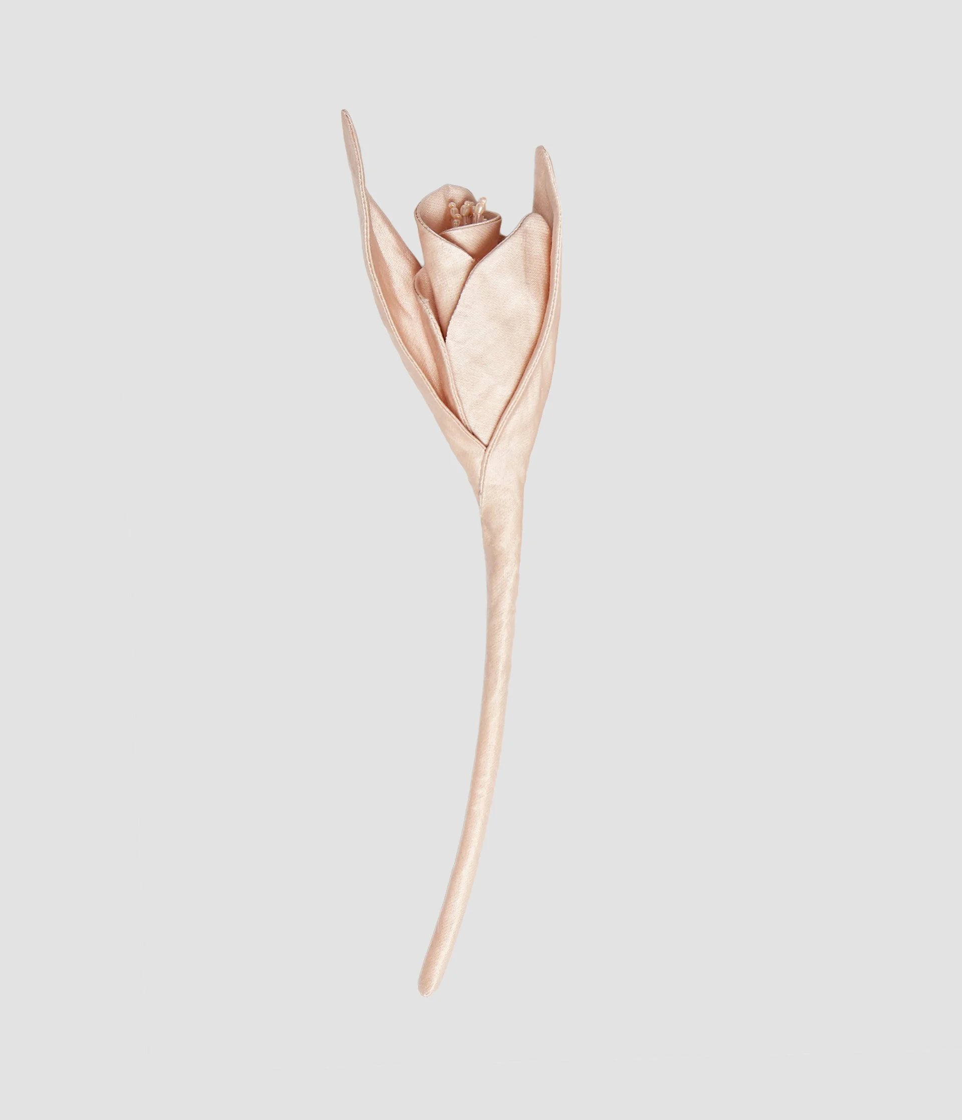SATIN FLOWER BROOCH - 1