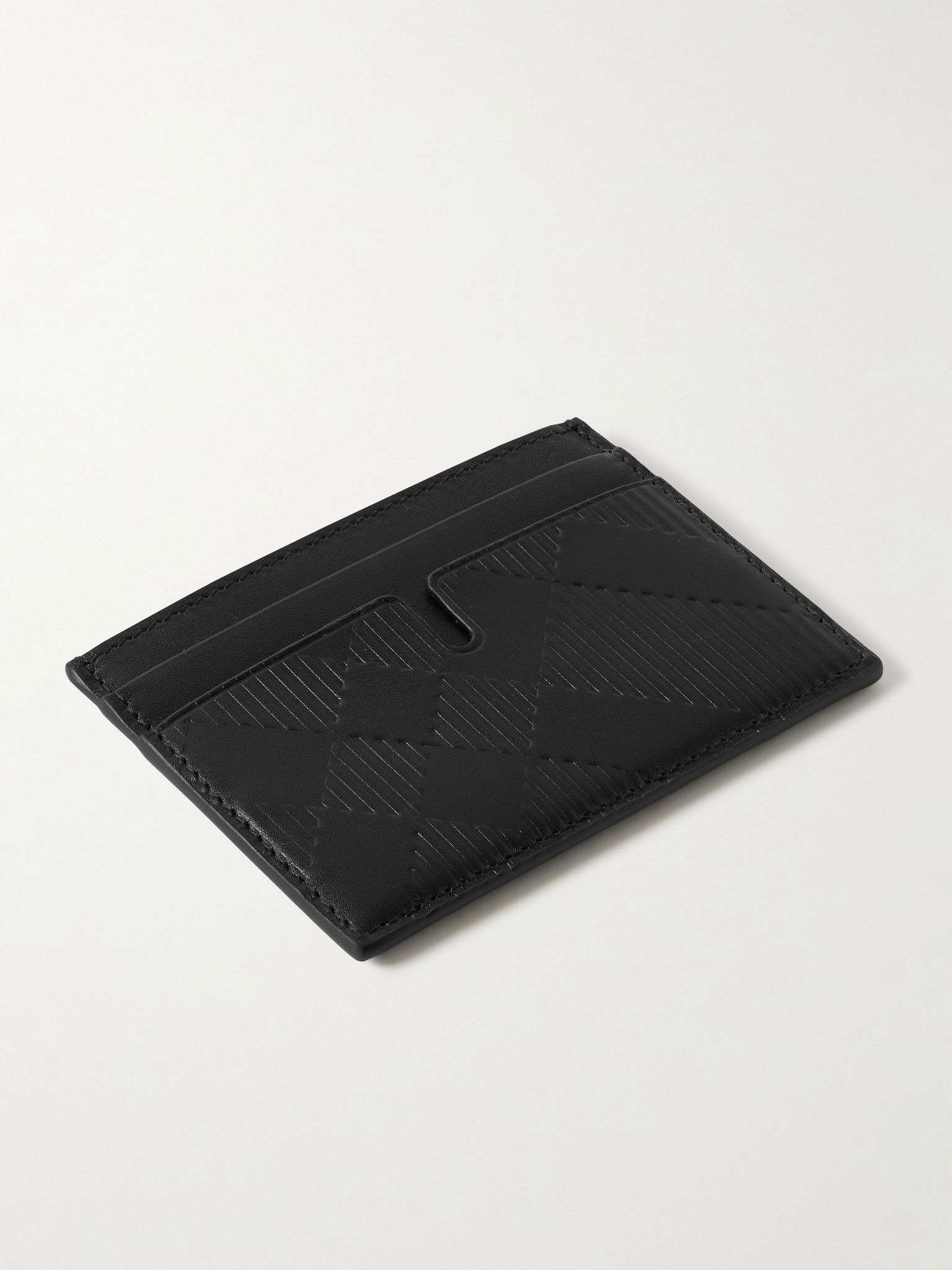 Logo-Embossed Leather Cardholder Black - 2
