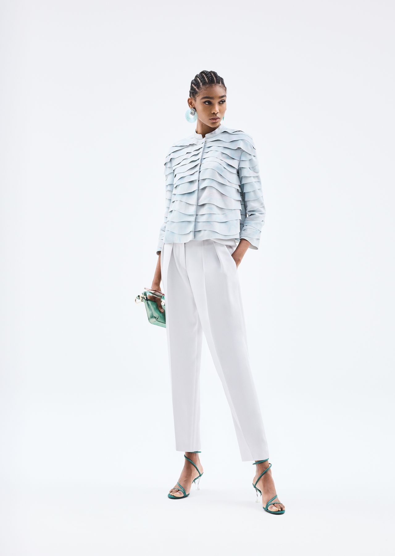 Marocain glittery silk top - 6