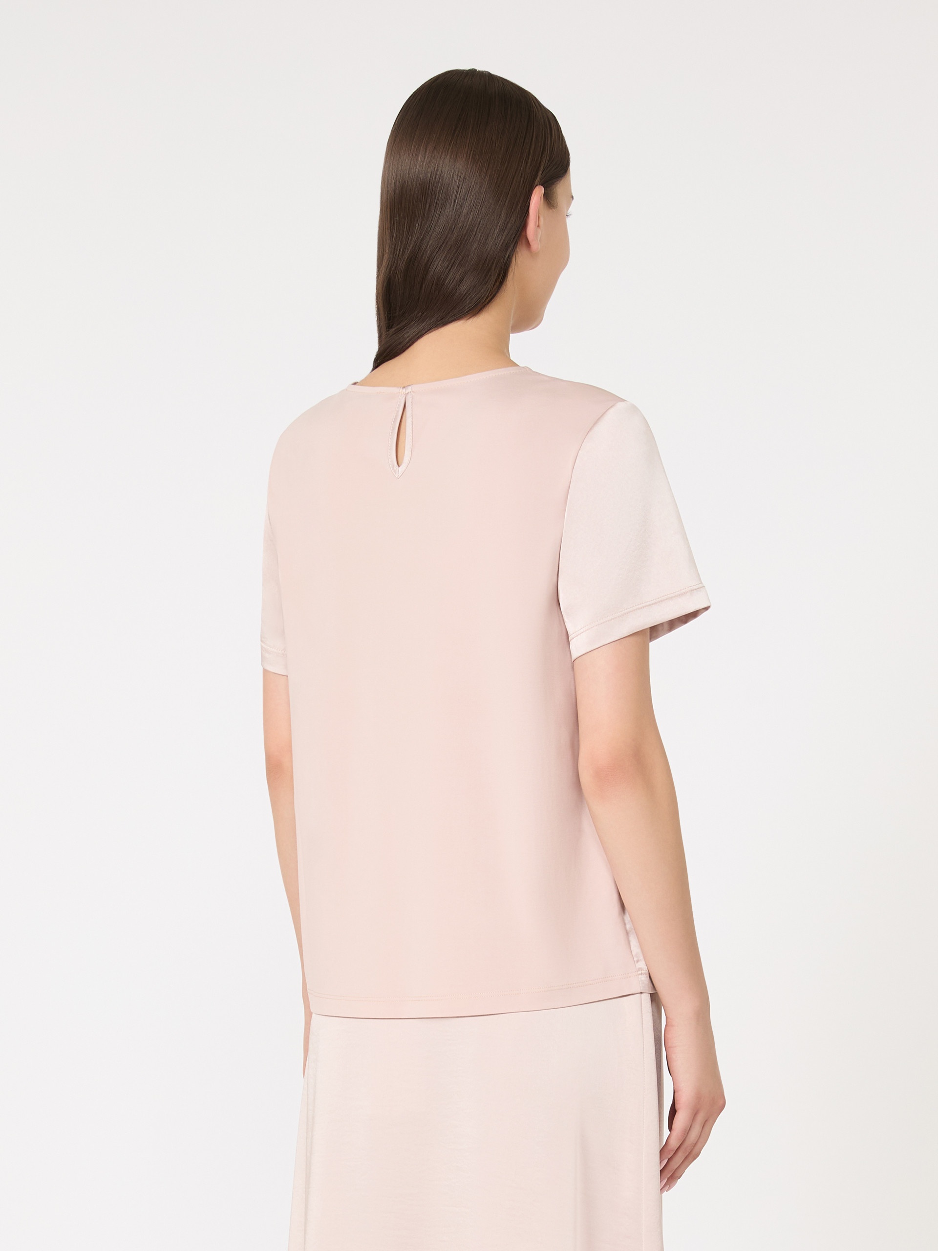 GILBERT Satin and jersey T-shirt - 4