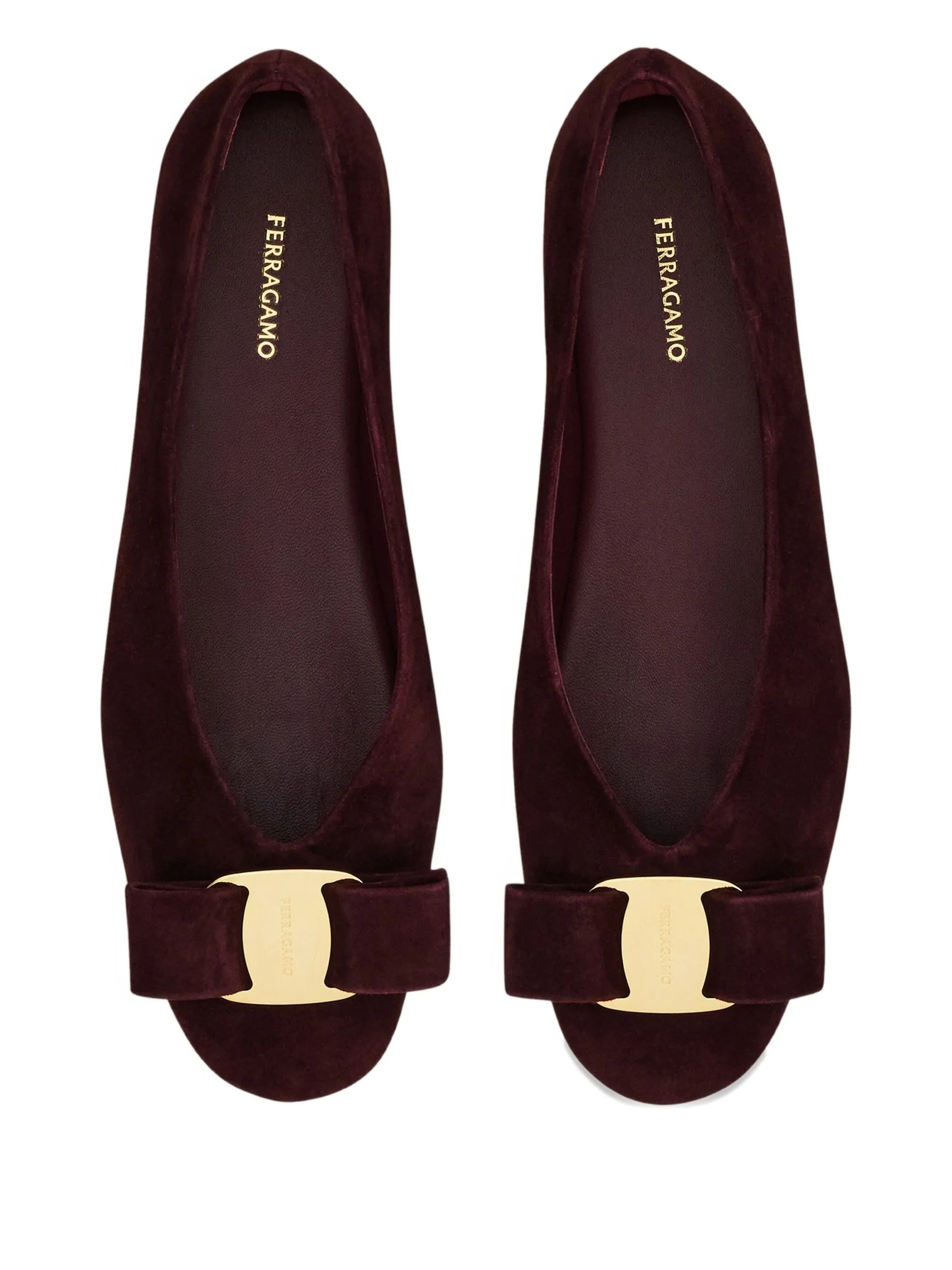 Ferragamo Vara Leather Ballerina Shoes - 3