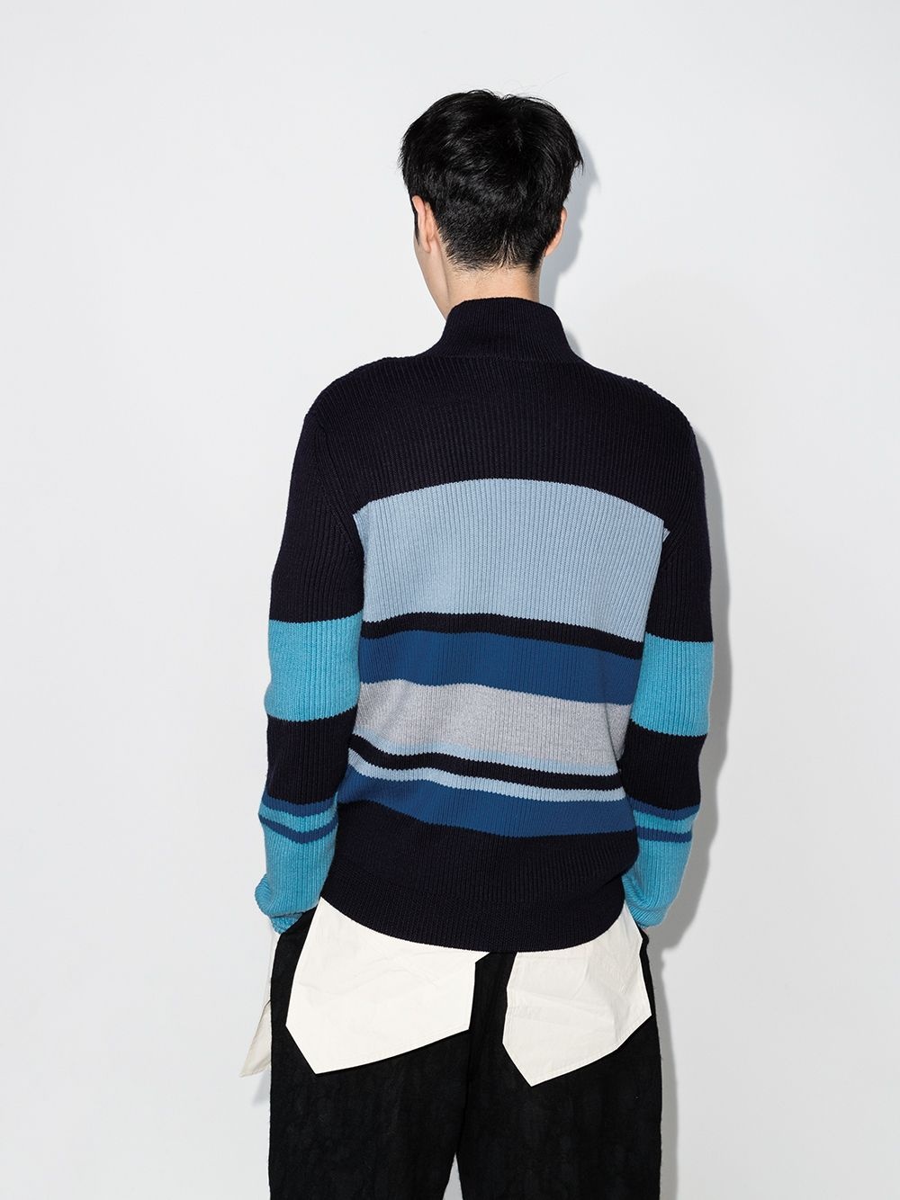 colour block ribbed jumper - 3