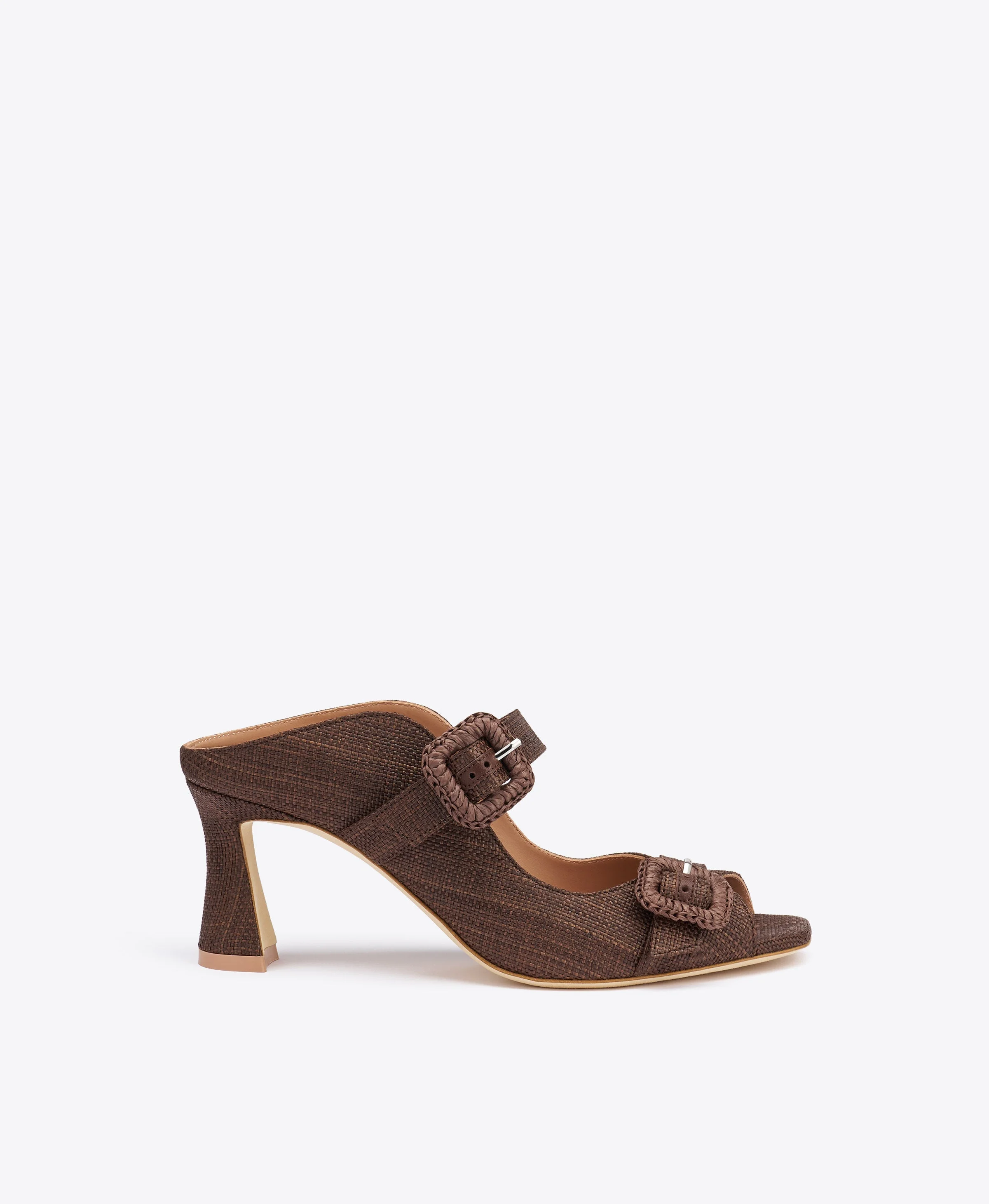 Kimberly 70 Dark Brown Raffia Sandals - 1