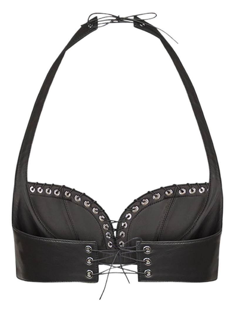 LUDOVIC DE SAINT SERNIN Robin eyelet leather top outlook