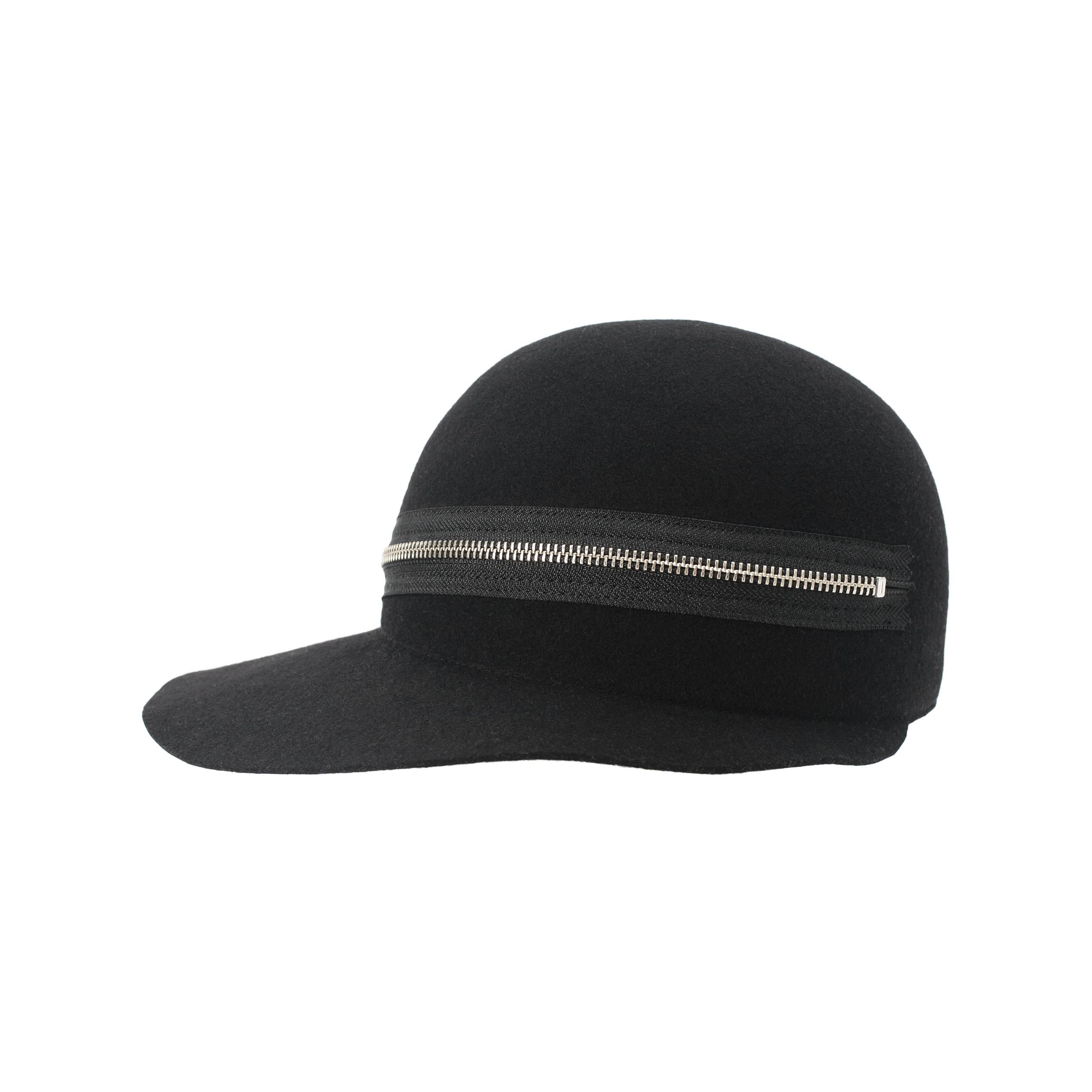 BLACK WOOL CAP - 4