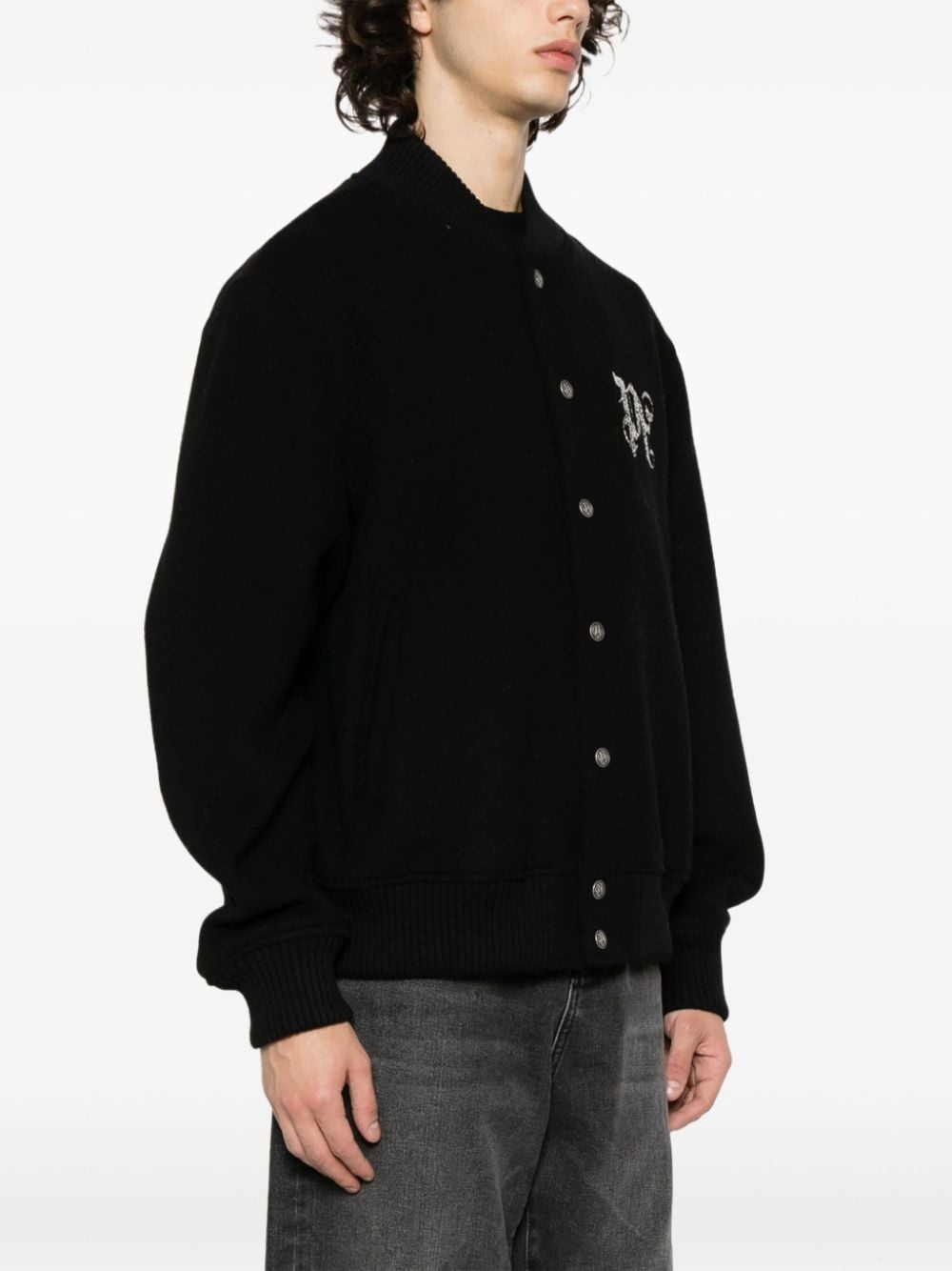 monogram-embroidered bomber jacket - 4