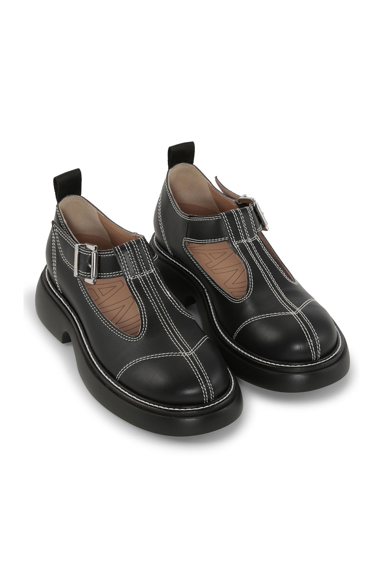 BLACK/WHITE EVERYDAY BUCKLE MARY JANE SHOES - 3