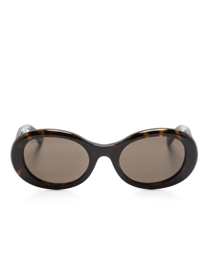 tortoiseshell oval-frame sunglasses 1