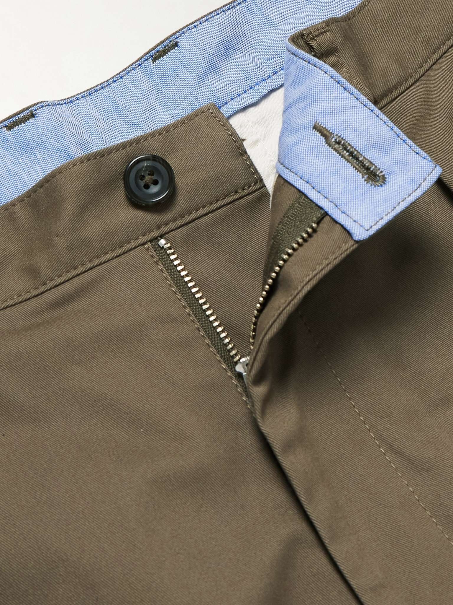 BEAMS PLUS Tapered Cropped Pleated Cotton-Blend Twill