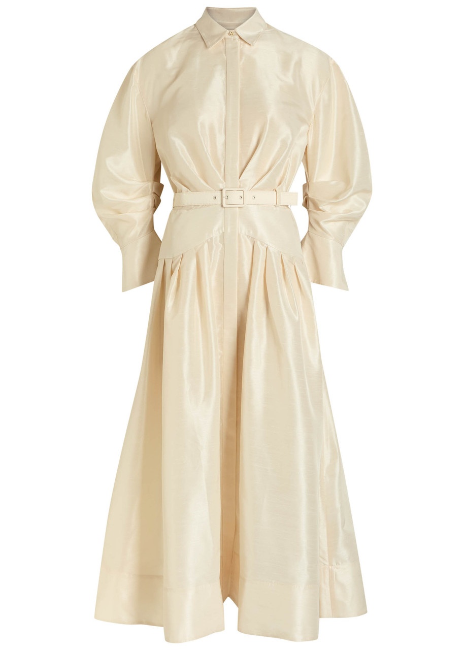Rebecca Vallance Maple Taffeta Maxi Shirt Dress - 1