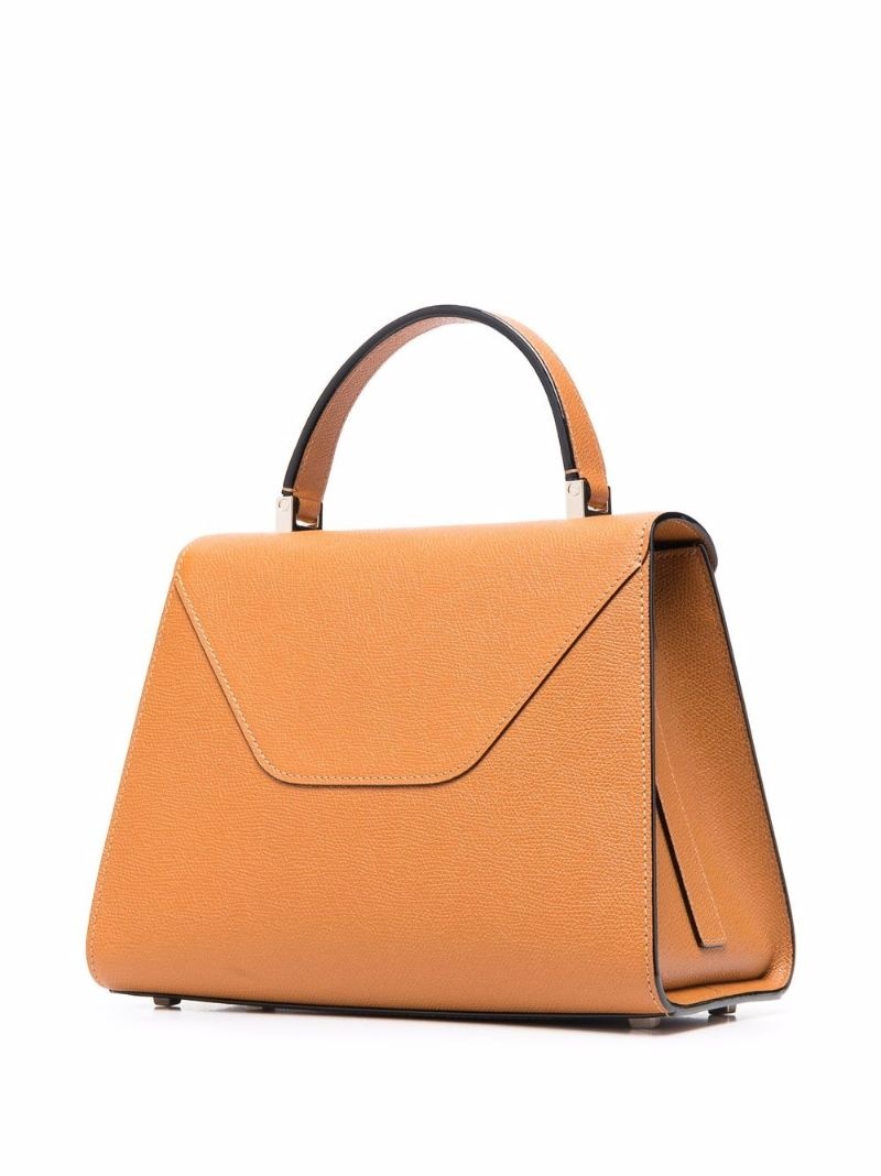 foldover leather tote bag - 4