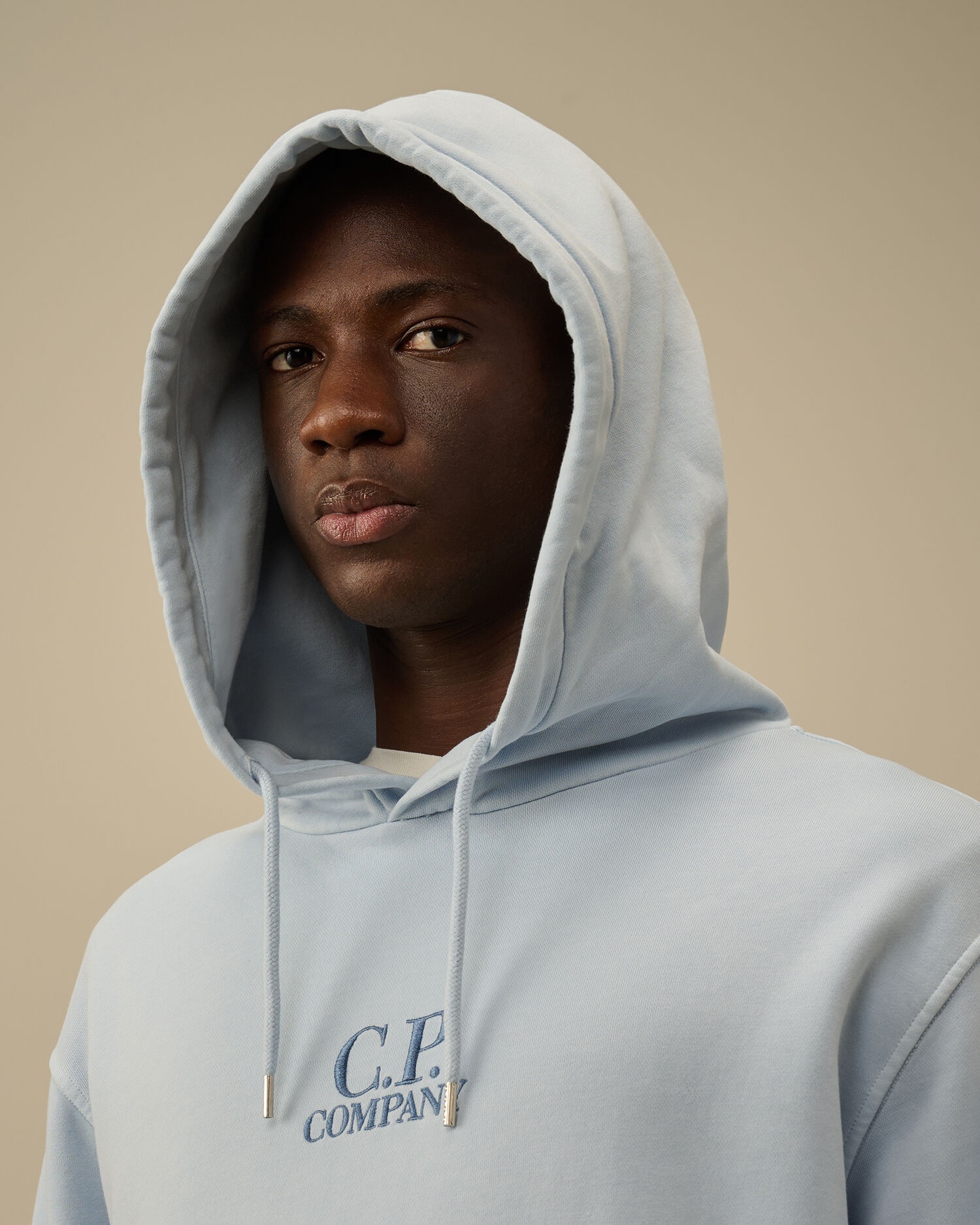 CP COMPANY｜SWEATSHIRTS (Cotton Diagonal Fleece Resist D C.P. Company Cotton Diagonal Fleece Resist Dyed Hooded Logo
